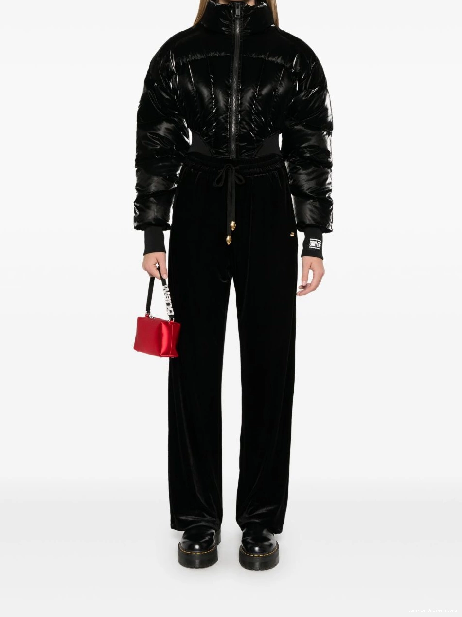 Cheap Jeans laminated Women Couture puffer jacket Versace 0812